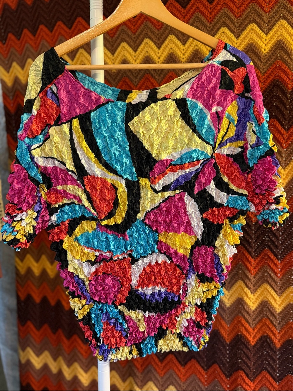 Vintage Y2K Colorful Abstract Popcorn Shirt